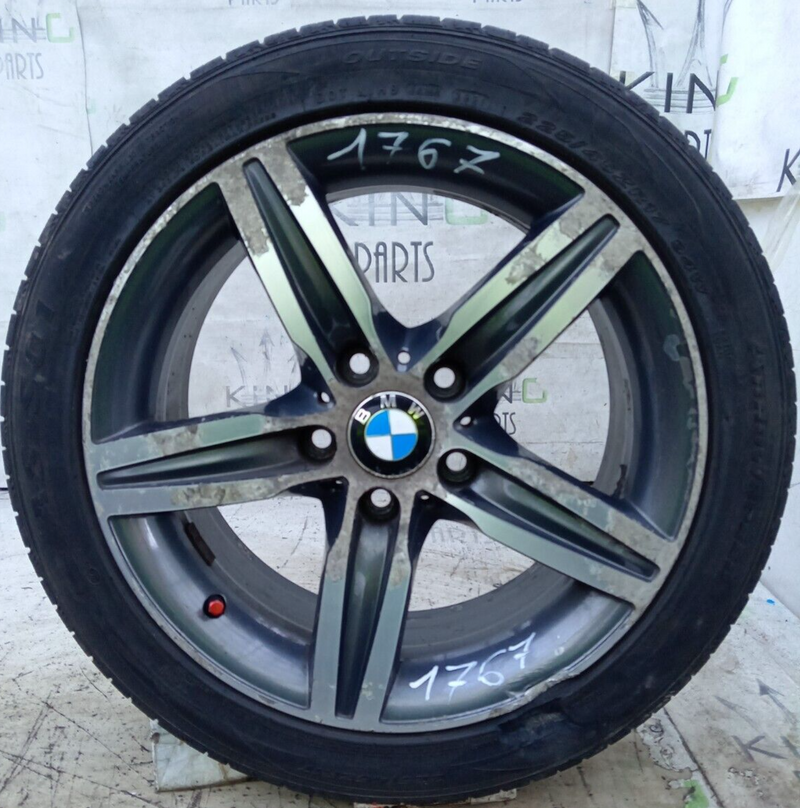 BMW F20 17" ALLOY WHEEL RIM 7.5J ET43 & TYRE 225/45/18 6850151