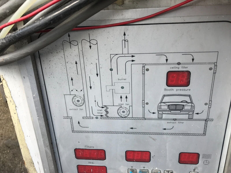 FLOW CONTROL COMPUTER OVER, MAGNAHELIC AIR PRESSURE GAUGE TO SPRAY BOOTH