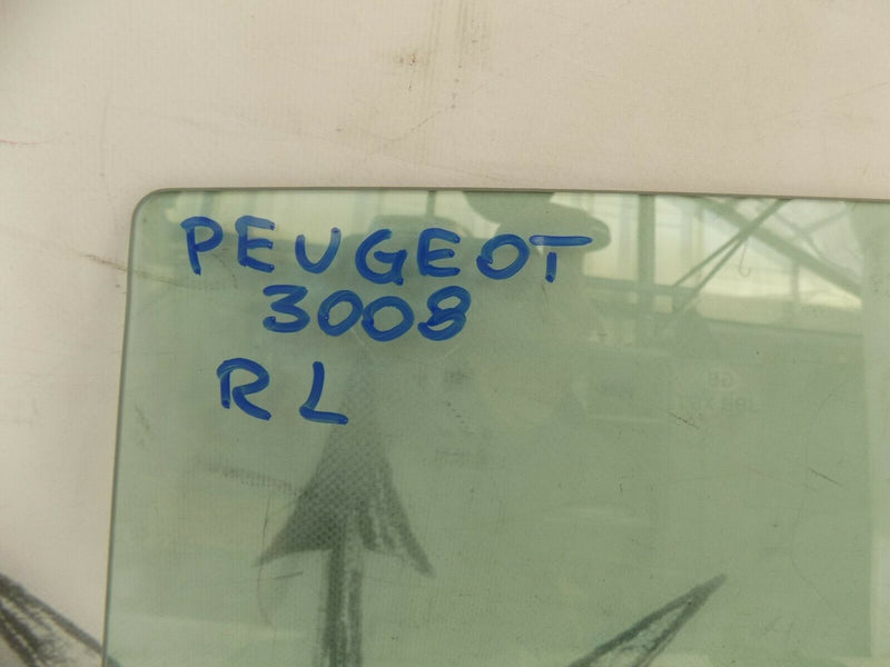 PEUGEOT 3008 2008-2016 REAR LEFT DOOR WINDOW GLASS 43R-009007