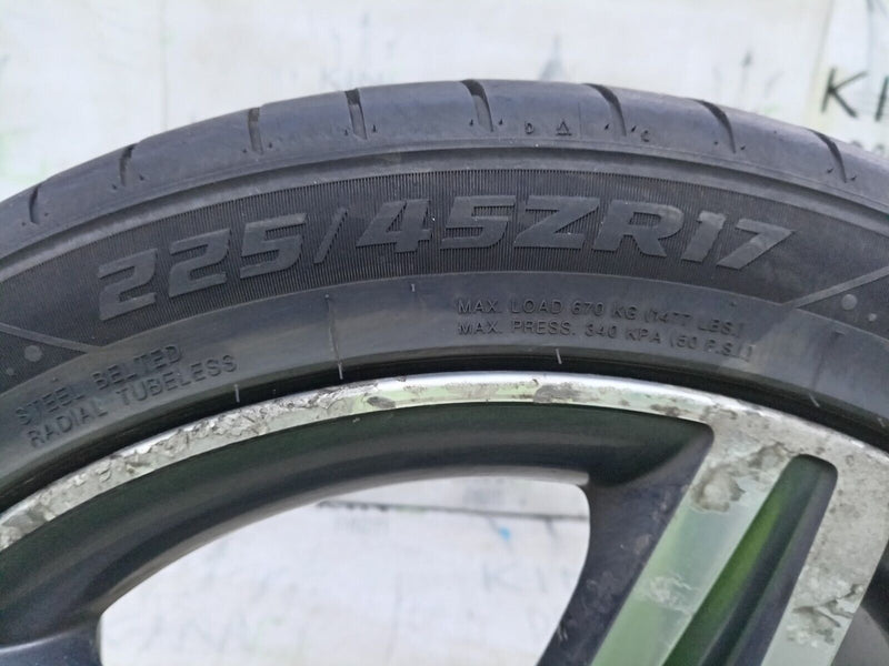 BMW F20 17" ALLOY WHEEL RIM 7.5J ET43 & TYRE 225/45/18 6850151