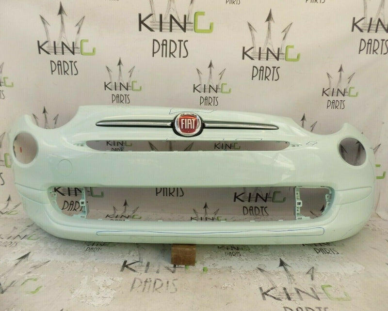 FIAT 500 POP 2015-ON 120TH FACELIFT FRONT BUMPER MINT & BADGE 735619476