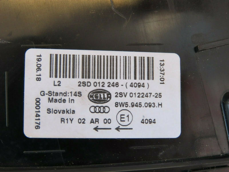 AUDI A4 B9 2015-18 SALOON REAR TAILGATE LEFT SIDE LIGHT LED LAMP 8W5945093H