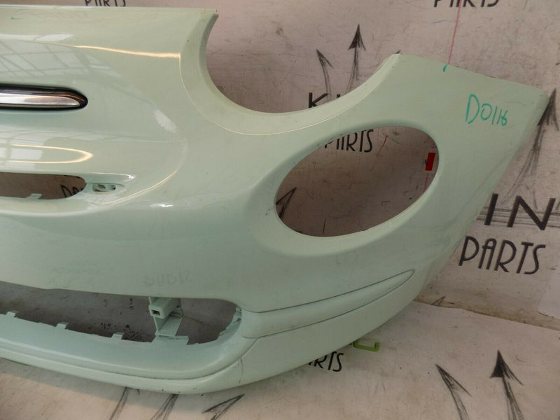 FIAT 500 2015-ON FACELIFT FRONT BUMPER POP MINT +BADGE GENUINE  735619476