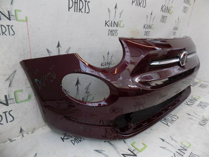 FIAT 500 2015-ON LOUNGE  FACELIFT FRONT BUMPER MAROON + BADGE 735619491