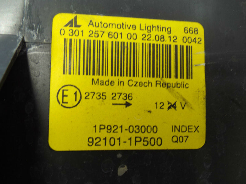 Kia Venga 2010-2014 Genuine Headlamp Headlight Left Passenger Sid Side N/S (471)