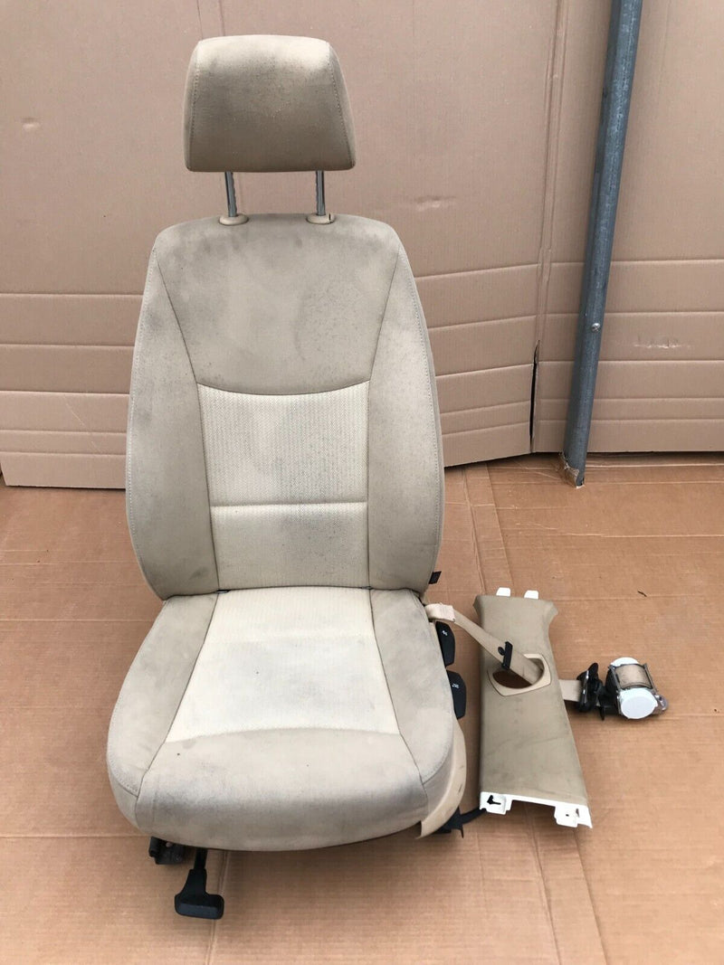 BMW E90 E91 GENUINE FRONT SEAT LEFT PASSENGER SIDE & SEATBELT CREAM COLOUR !!