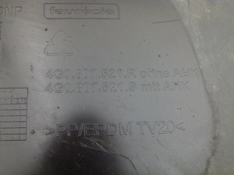 AUDI A6 C7 S-LINE LCI 2014-16 REAR BUMPER DIFFUSER GENUINE 4G0807521