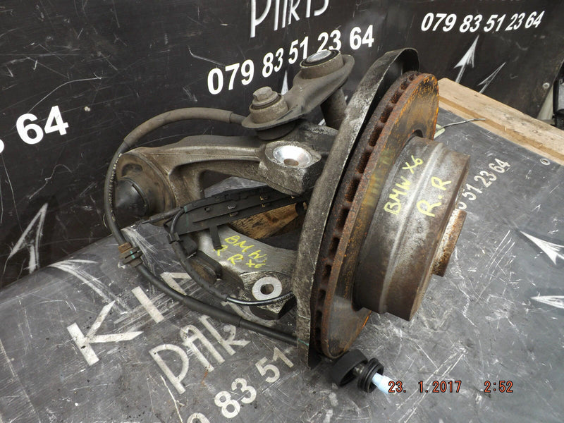 BMW X6 E71 08-13 RIGHT REAR WHEEL BEARING HUB SPINDLE HUB CARRIER & DISC BRAKE