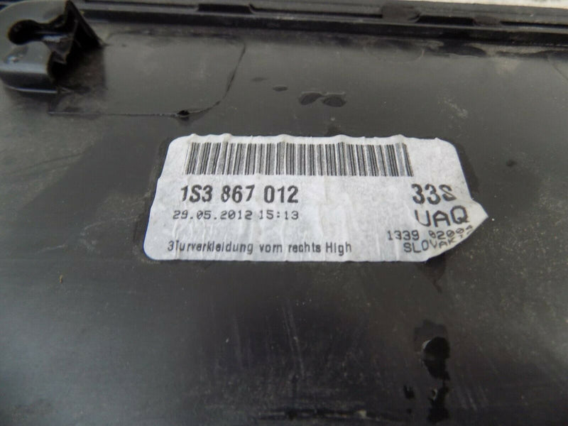VW UP 3 DOOR 2011 - 2017 OS DRIVERS SIDE DOOR CARD CHROME  1S3867012 33S