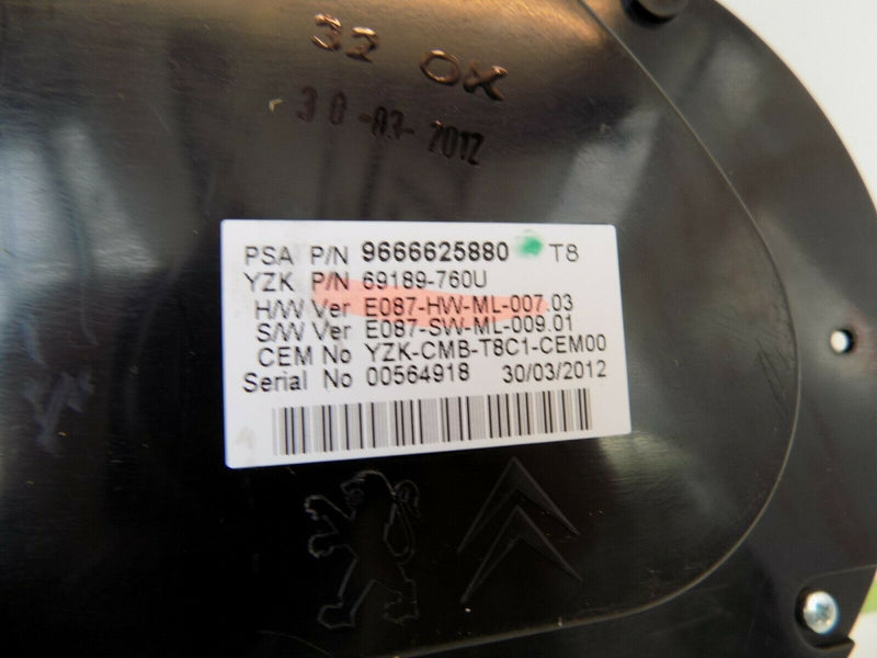PEUGEOT 3008 2008-2016 INSTRUMENT CLUSTER SPEEDOMETER 9666625880 *N