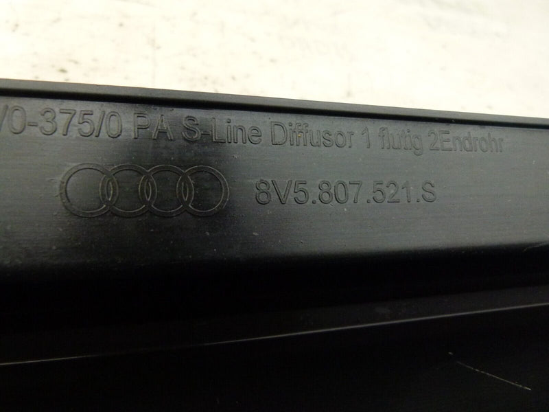 AUDI A3 8V S-LINE LCI 2016-2020 REAR BUMPER DIFFUSER GENUINE 8V5807521