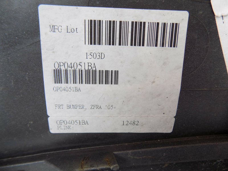 VAUXHALLL ZAFIRA MK2 B 2005 2006 2007 2008 GREY FRONT BUMPER 0P0405101
