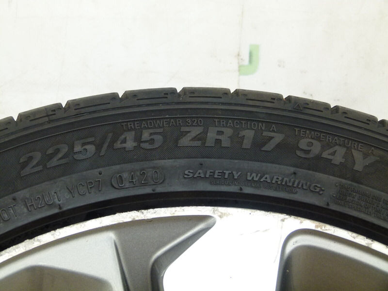 PEUGEOT 308 WHEEL ALLOY RIM & TIRE 7.5JX17CH5 ET44 9677989777 GENUINE