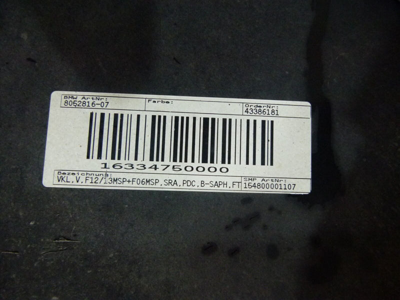 BMW 6 F13 COUPE M-SPORT 2011-2015 FRONT BUMPER PDC GENUINE 8050335