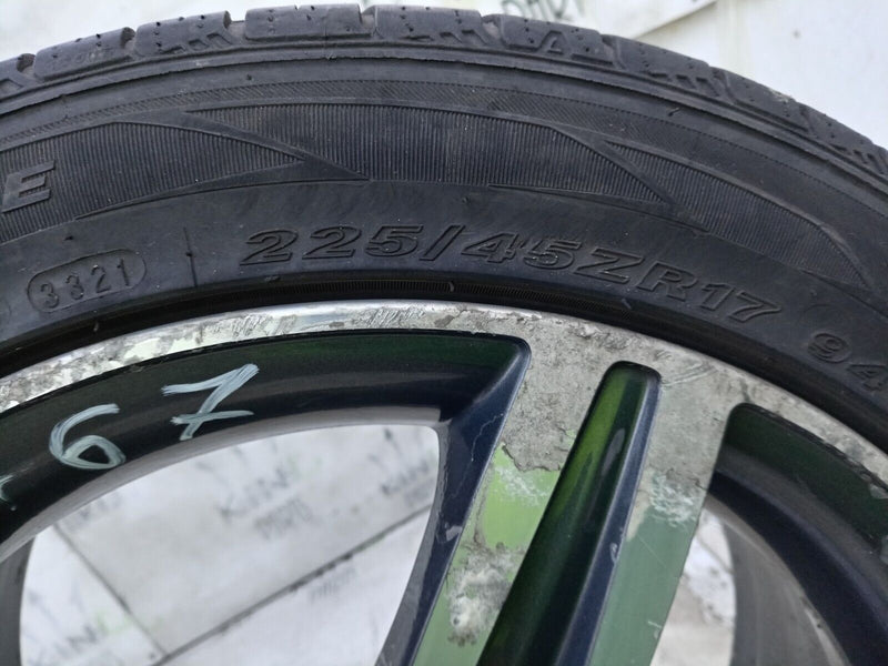 BMW F20 17" ALLOY WHEEL RIM 7.5J ET43 & TYRE 225/45/18 6850151