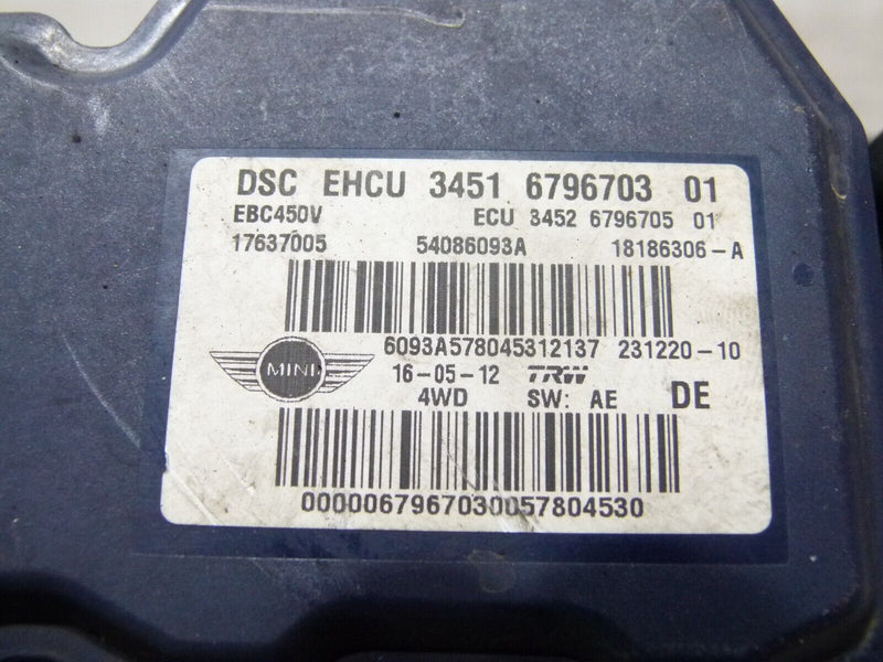 MINI COUNTRYMAN R60 2010-14 ABS DSC PUMP CONTROL MODULE GENUINE 6796703