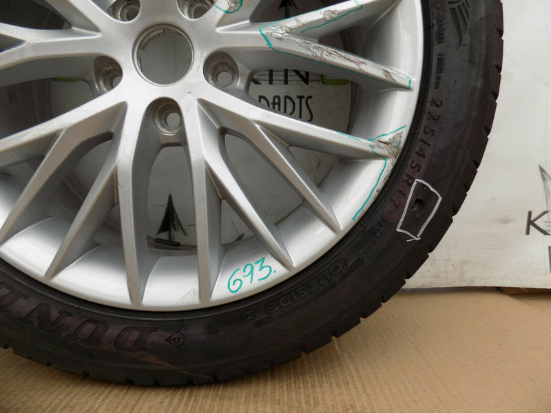 SEAT LEON 17" INCH ALLOY WHEEL 7J X17 ET49 SILVER + TYRE 225/45 5F0601025H