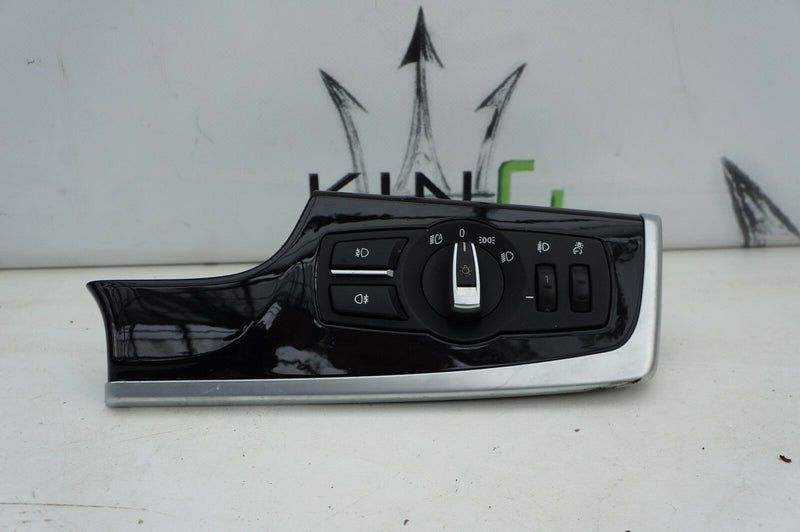 BMW 5 SERIES F10 F11 2010-2017 LIGHT CONTROL SWITCH WITH CHROME DASH PANEL TRIM