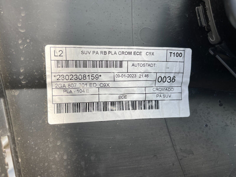 VW T-ROC 2017-2022 REAR BUMPER LOWER SECTION 2GA807301ED