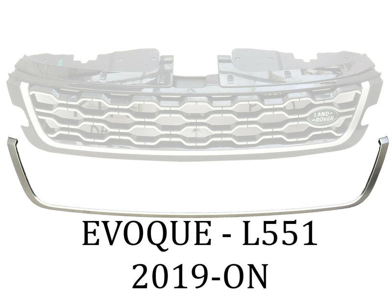 RANGE ROVER EVOQUE 2 L551 2019> SILVER TRIM GRILL RADIATOR GRILLE TRIM SURROUND