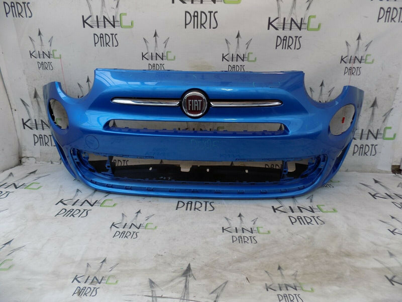 FIAT 500 S SPORT 2016-ON FACELIFT FRONT BUMPER IN BLUE + BADGE 735619571