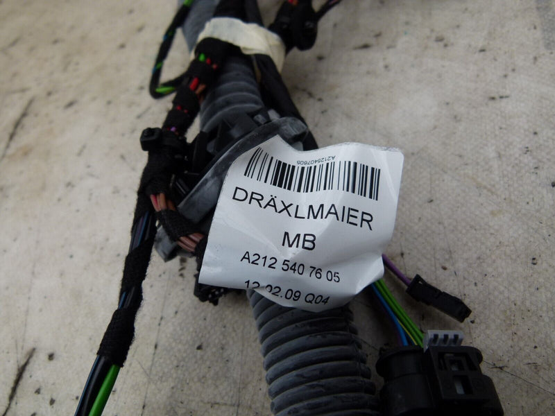 MERCEDES E W212 2009-12 REAR LEFT DOOR WIRING LOOM GENUINE A2125407605