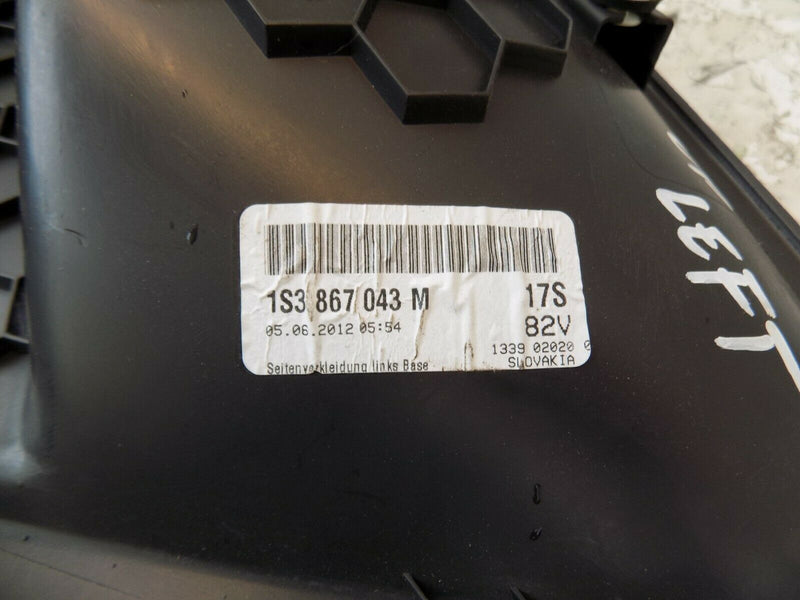 VW UP 3 DOOR NS REAR PASSENGERS SIDE QUARTER CARD PANEL 1S3867043M 11-16