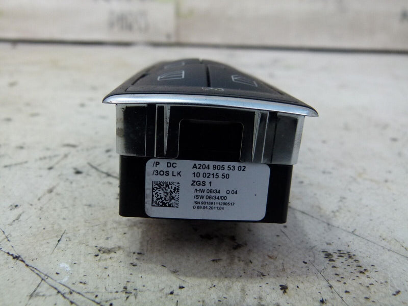 MERCEDES C W204 2007-11 DRIVER DOOR WINDOW SWITCH GENUINE A2049055302