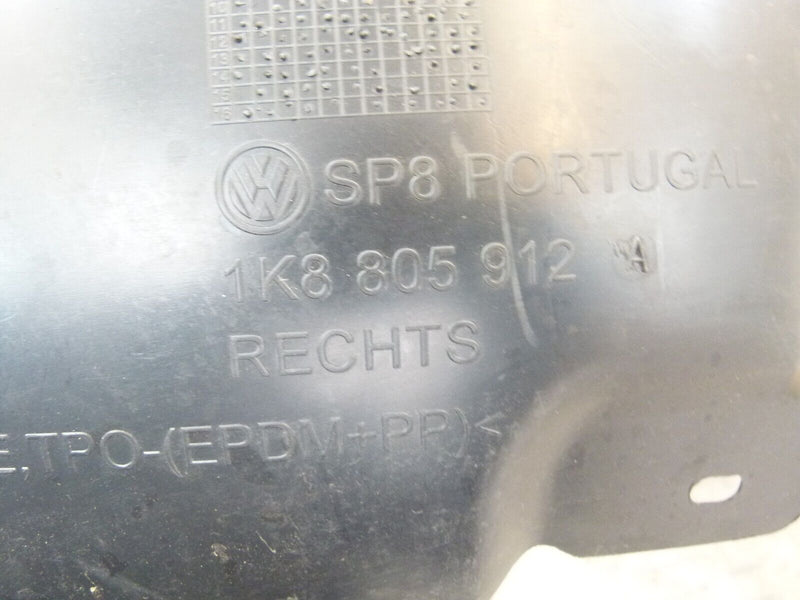 VW SCIROCCO 2009-2017 FRONT RIGHT WHEEL ARCH MUDGUARD 1K8805912A