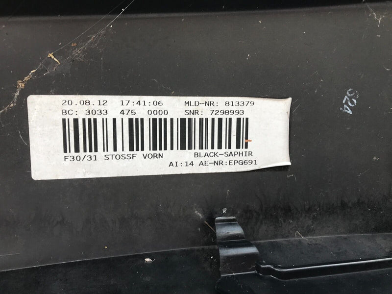 BMW 3 SERIES F30 F31 2011-15 GENUINE FRONT BUMPER, GRILLE, 2x FOG LIGHT,