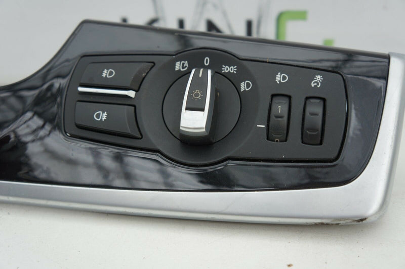 BMW 5 SERIES F10 F11 2010-2017 LIGHT CONTROL SWITCH WITH CHROME DASH PANEL TRIM