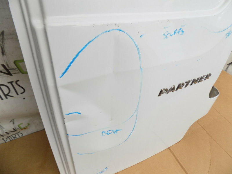 PEUGEOT PARTNER/BERLINGO REAR DOOR RIGHT DRIVER SIDE O/S WHITE - GENUINE