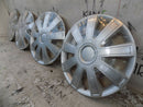 X4 16" UNIVERSAL WHEEL TRIM HUB CAPS CAR VAN TRAILER 4PC PLASTIC SILVER "ARROW"