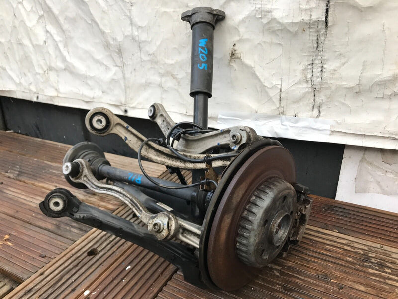 MERCEDES W205 LEFT SIDE REAR LEG 5x WISHBONE, DRIVESHAFT HUB, CALIPER GAS STRUT