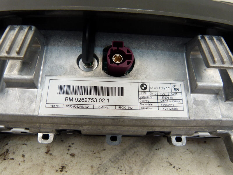 BMW F30 F31 2012-2015 MULTIFUNCION AUDIO / NAVI DISPLAY SCREEN GENUINE 9262753 #