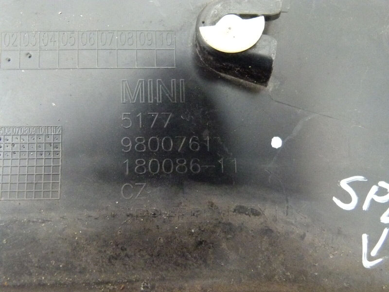 MINI COUNTRYMAN R60 LCI 2014-16 FRONT LEFT WHEEL ARCH TRIM GENUINE 9800761