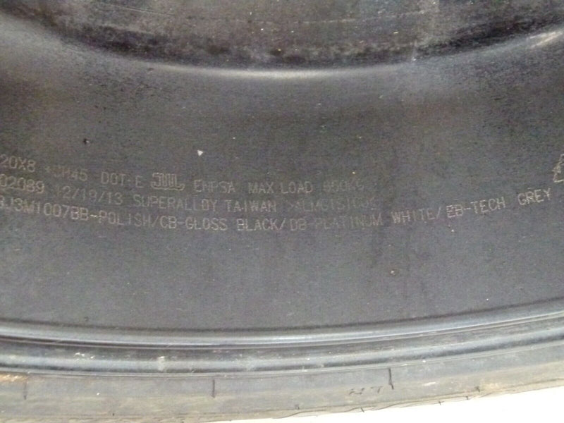 RANGE ROVER EVOQUE WHEEL ALLOY RIM & TIRE 8JX20 ET45 BJ3M1007CB GENUINE