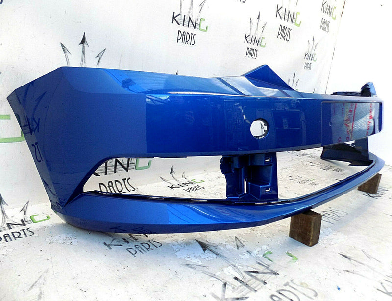 SKODA FABIA MK3 (NJ) 6V 2015-2017 BLUE FRONT BUMPER GENUINE 6V0807221