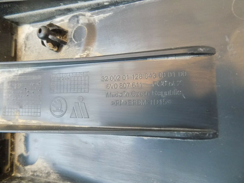 VW SKODA FABIA 2017-UP  FRONT LOWER BUMPER PLATE GENUINE  6V0807611