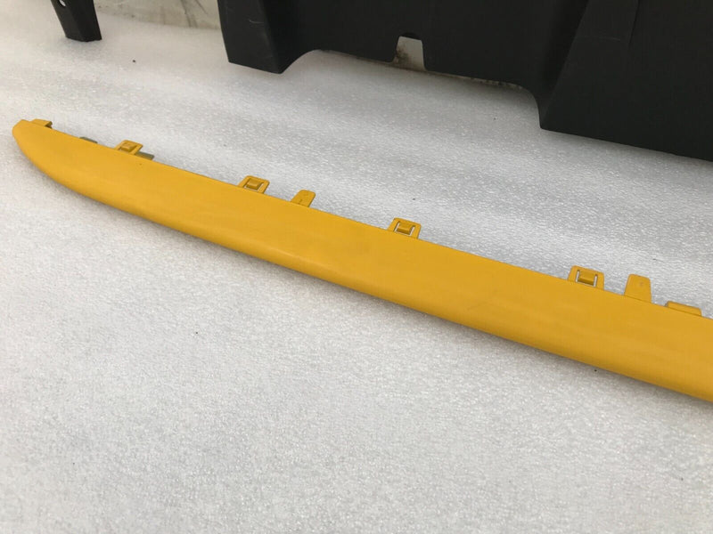 FIAT 500 ABARTH 595 LCI 2016-ON REAR BUMPER DIFFUSER & YELLOW TRIM MOULDING