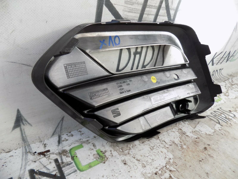SEAT ATECA 2020-UP RHD FCL FRONT BUMPER RIGHT SIDE GRILLE IN GREY + PDC HOLES