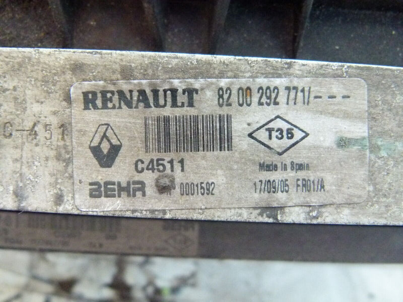RENAULT LAGUNA 1.9 2.0 3.0 DCI AIR CON A/C CONDENSER & COOLING FAN RADIATOR