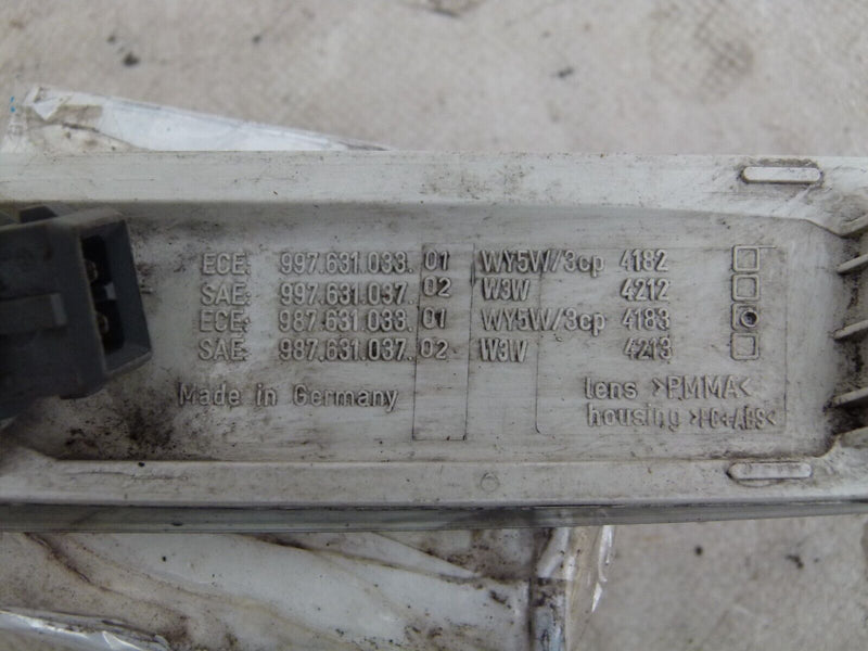 PORSCHE BOXSTER 987 2004-09 LEFT WING INDICATOR GENUINE 987631037