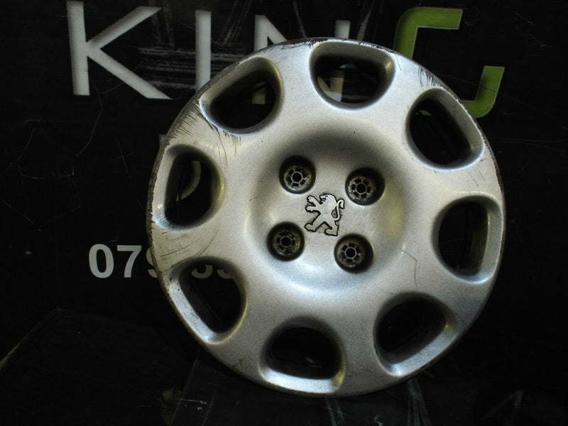 PEUGEOT 206 1.4 GENUINE PEUGEOT 14" HUBCAPS WITH BADGE SET OF 4