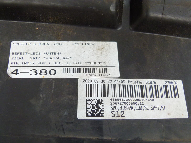 AUDI A5 B9 F5 LCI 2019-ON SPORTBACK COUPE REAR BUMPER DIFFUSER 8W6807521