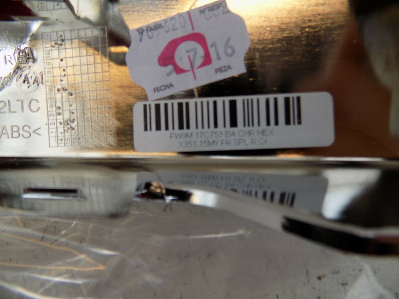 JAGUAR XJ 2014 2015 FRONT RIGHT CHROME MOULDING TRIM FW93 17B970 AA (S24-06)