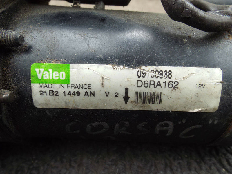 Vauxhall CorsaC 1.2 1.0 Petrol Engine Starter Motor Valeo  09130838