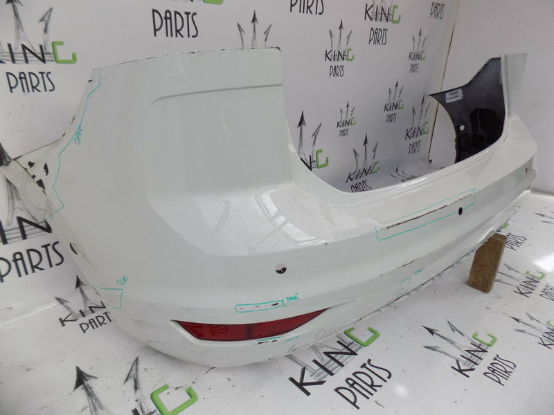 VW TOURAN II MK2 5T 2015-2018 WHITE REAR BUMPER GENUINE 6x PDC 5TA807421