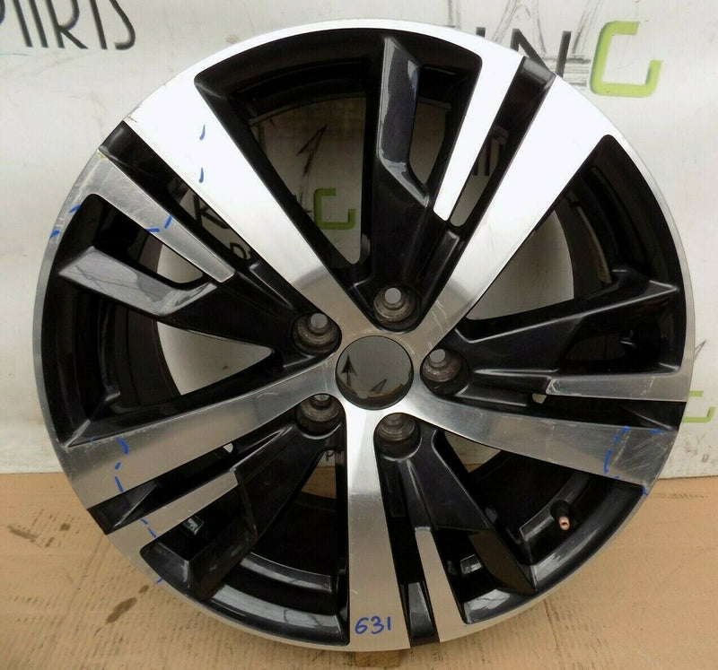 PEUGEOT 3008 18" INCH RIM ALLOY WHEEL 7.5J ET49 BLACK 9809687377