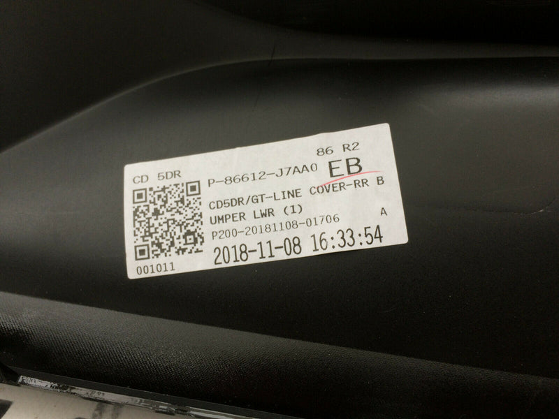 KIA CEED GT- LINE 2019 5DR NEW LOWER REAR BUMPER DIFFUSER VALANCE 86612-J7AA0